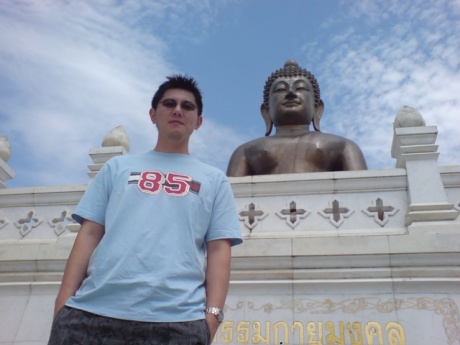 Adrian & Buddha Statue @Wat Phuttathiwat